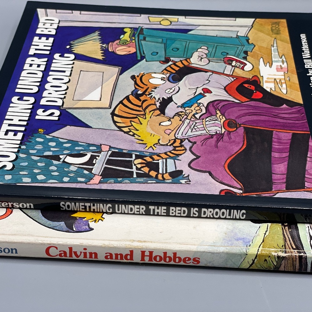 Vintage Calvin & Hobbs Something Under the Bed Is Drooling Bathroom reading book